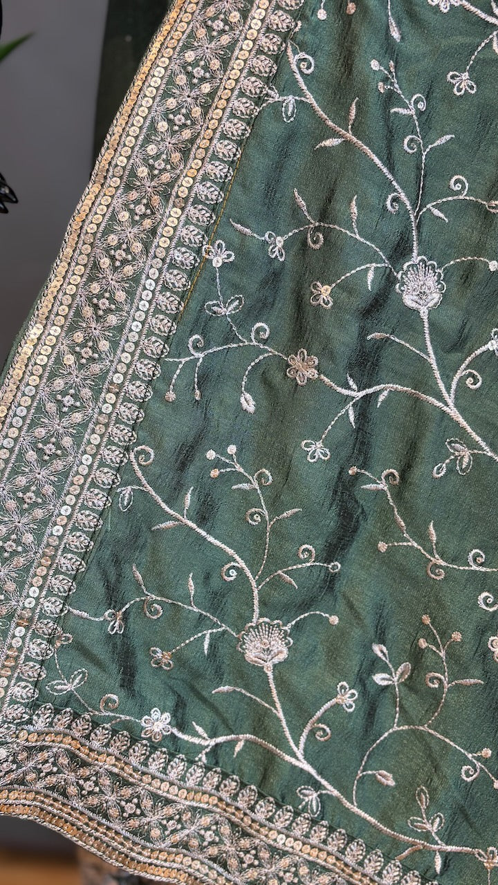 Green Anarkali Set
