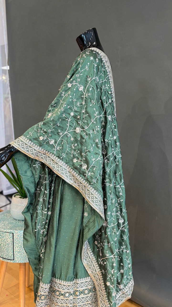 Green Anarkali Set
