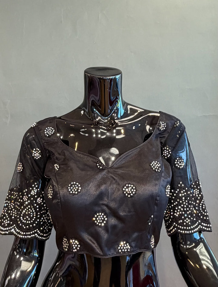 Black Embroidered Saree and Blouse