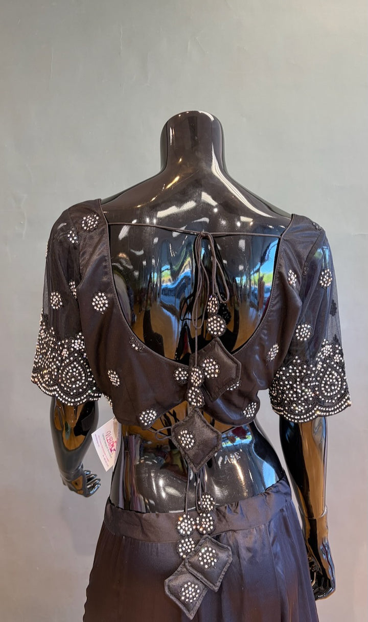 Black Embroidered Saree and Blouse