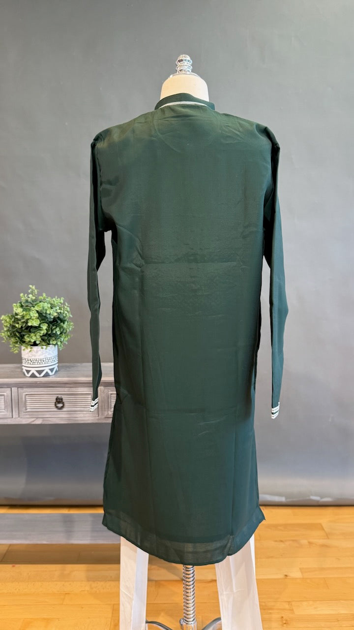 Green Embroidered Men&