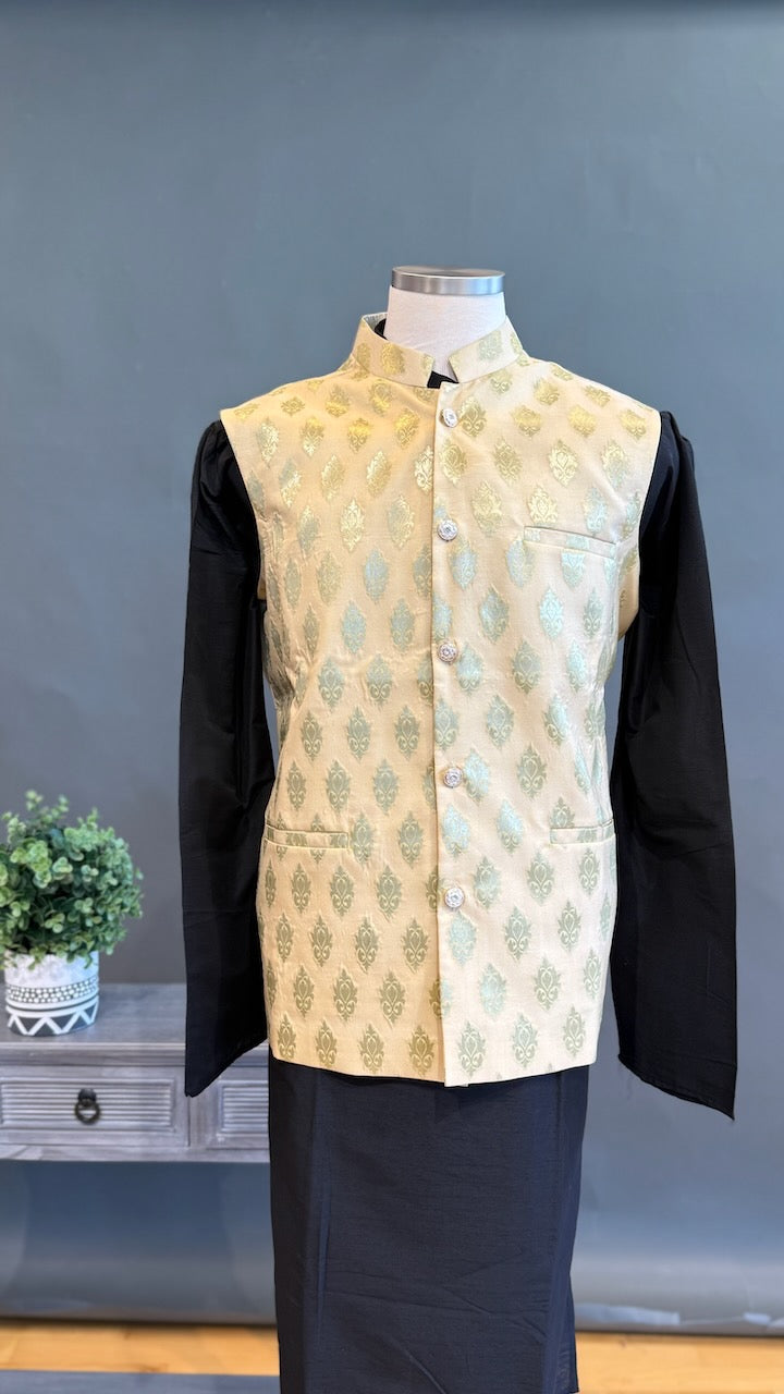 Gold Banarasi Brocade Vest