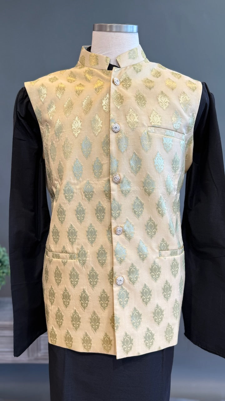 Gold Banarasi Brocade Vest