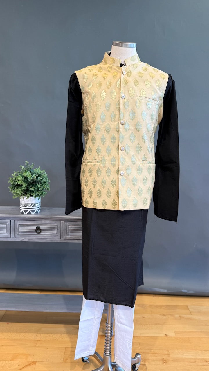 Gold Banarasi Brocade Vest