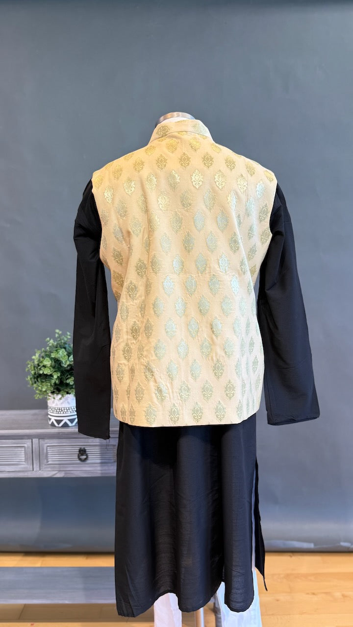 Gold Banarasi Brocade Vest