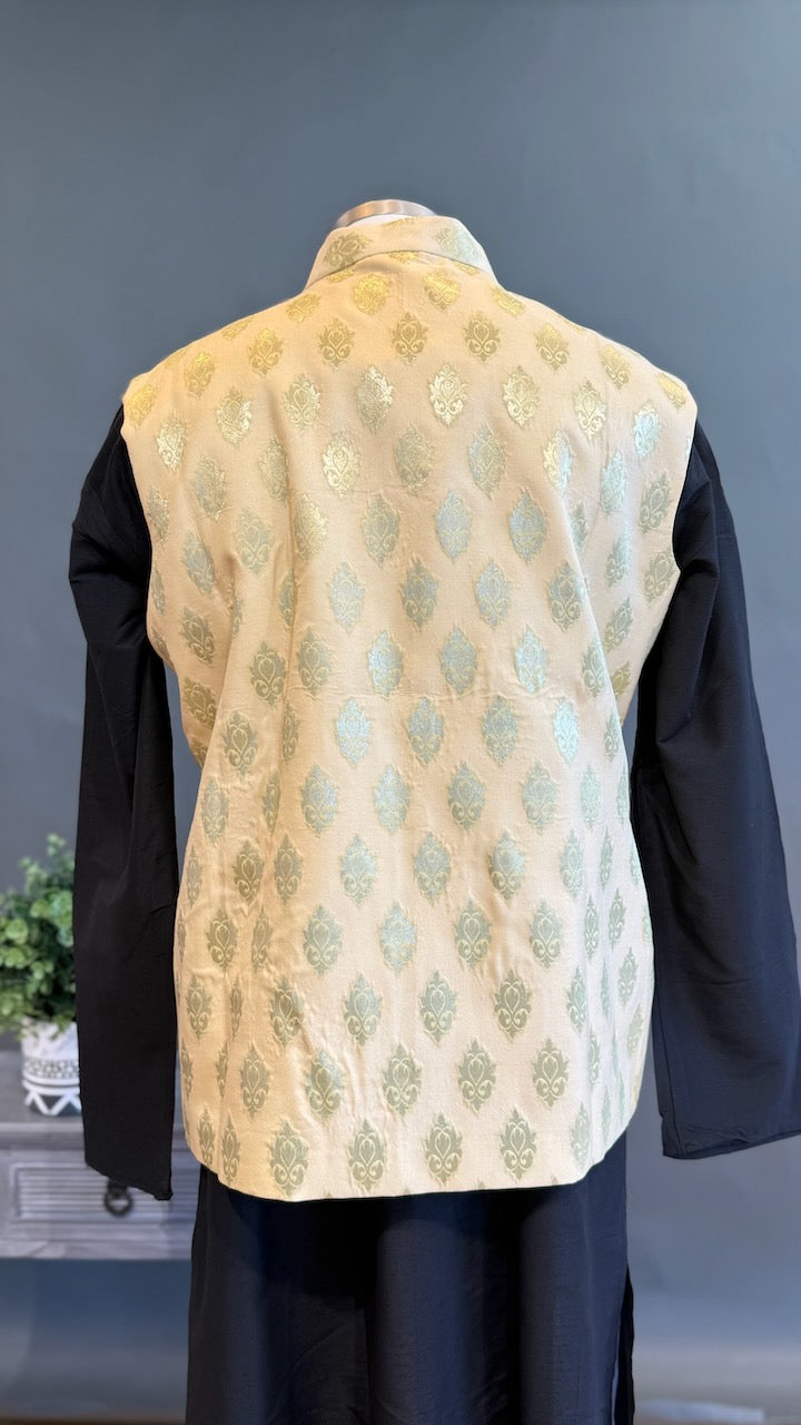 Gold Banarasi Brocade Vest