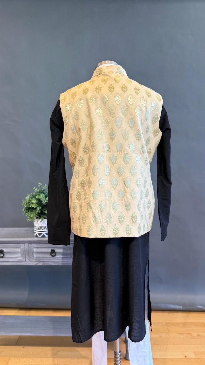 Gold Banarasi Brocade Vest