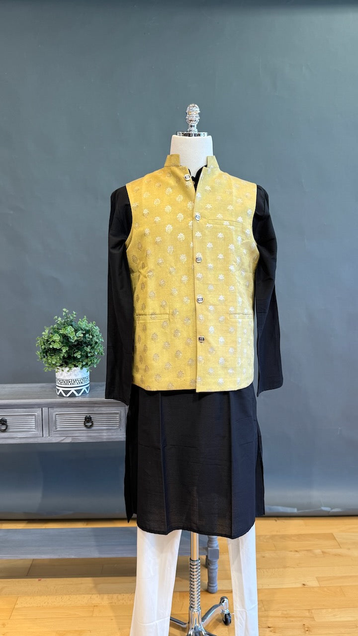 Light Gold Banarasi Brocade Vest