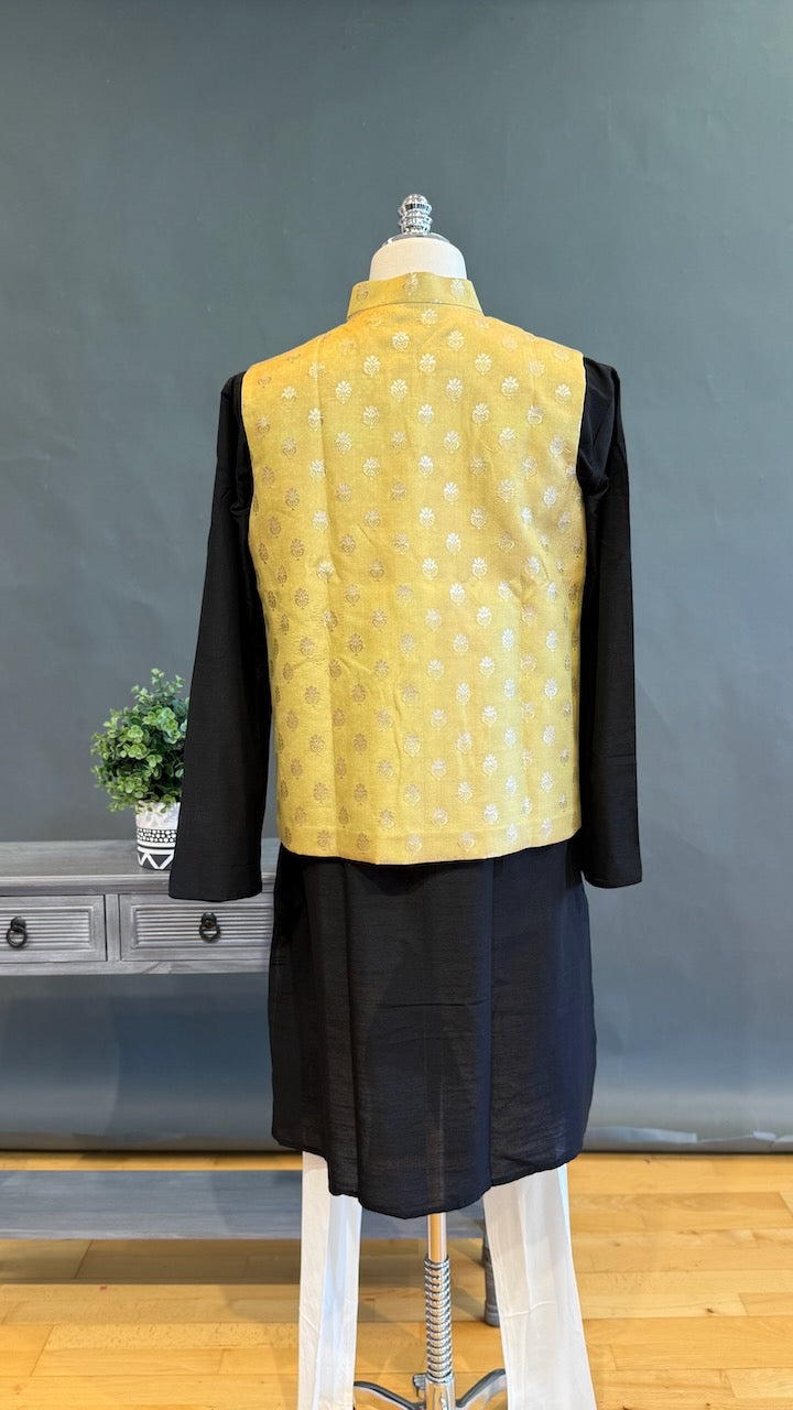 Light Gold Banarasi Brocade Vest