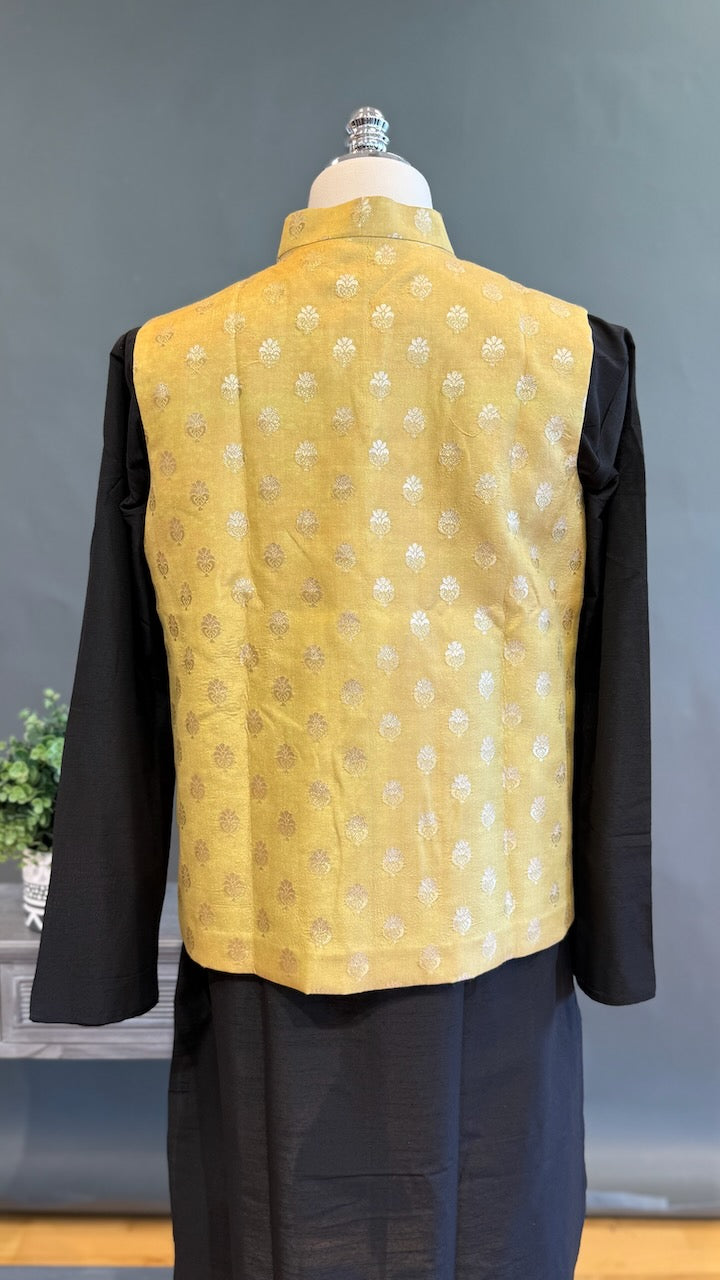 Light Gold Banarasi Brocade Vest
