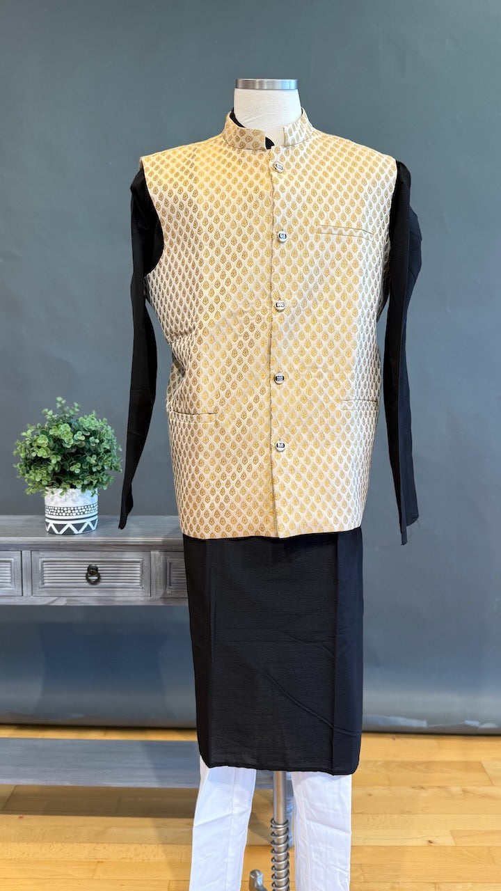 Ivory Banarasi Brocade Vest