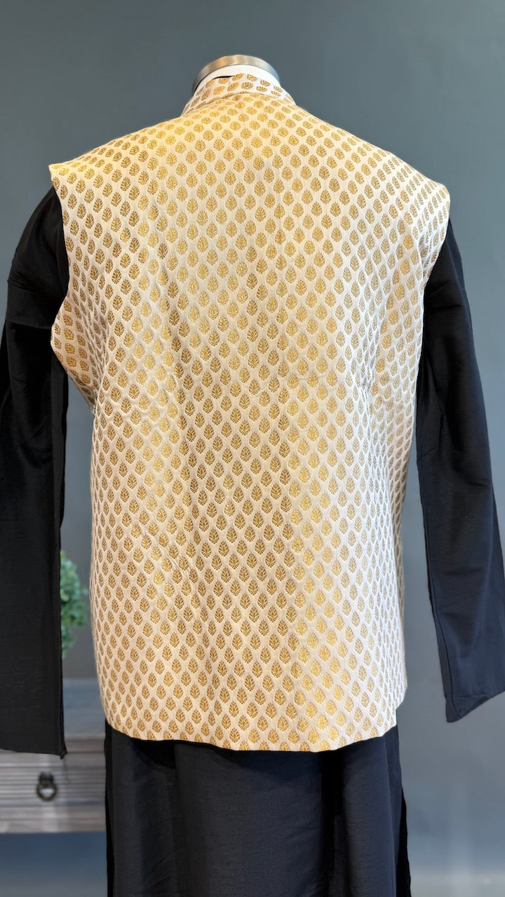 Ivory Banarasi Brocade Vest