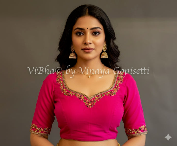 Pink Embroidered Blouse