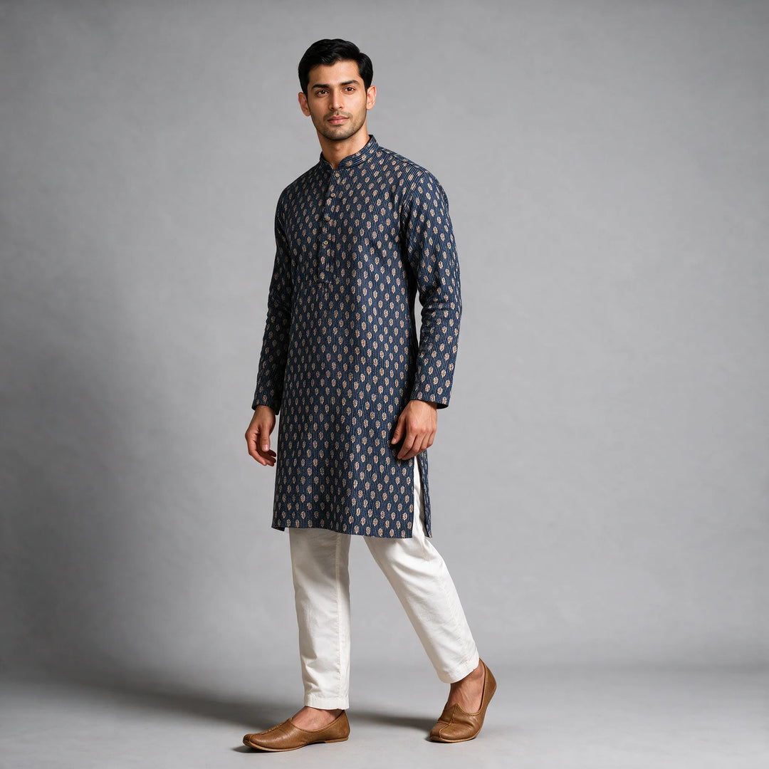 Ajrakh Print Handloom Cotton Kurta
