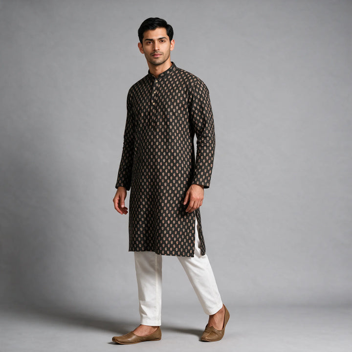 Ajrakh Print Handloom Cotton Kurta