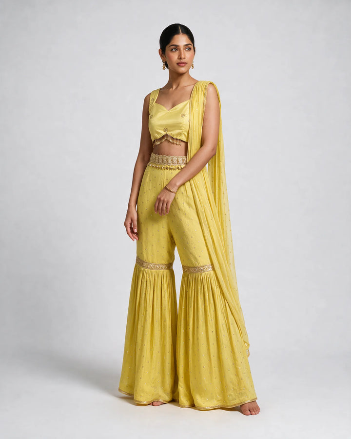 Yellow Gharara Set